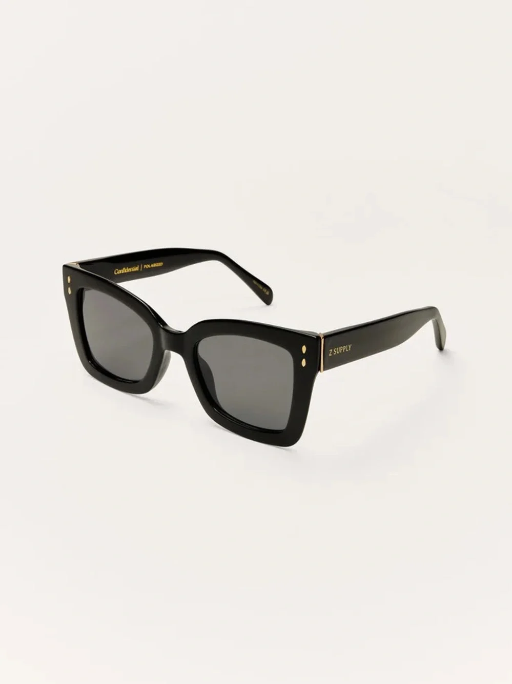 Z Supply Polarized Confidential Sunglasses- Polished Black